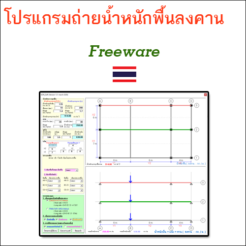 โปรแกรม SON_Soft ถ่ายน้ำหนักพื้นลงคาน